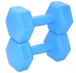 Гантелі композитні PowerPlay 4124 Hercules Набір 12 кг 3 пари (PP_4124_12kg) - мініатюра 2