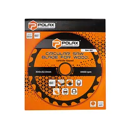 Диск пильний Polax по дереву з твердосплавними напайками 300x32.0/30.0, 60Т (54-151) - мініатюра 3