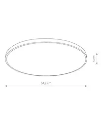 Світильник стельовий Nowodvorski 10981 Agnes Round LED Pro 1x64W 3000K 5800Lm IP44 білий - мініатюра 4