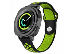Ремінець BeCover Nike Style for Xiaomi Amazfit Bip/Bip Lite/Bip S Lite/GTR 42mm/GTS/TicWatch S2/TicWatch E Black-Yellow (705706)