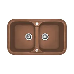 Кухонна мийка Adamant TWINS terra-cotta 765x470x190 мм, 2 повнорозмірні чаші 76,5 см