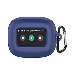 Силіконовий чохол для навушників JBL Live Flex 3/Beam 3, Hang Case, синій, ультратонкий захисний кейс товщиною 2 мм, захист від подряпин, пилу та ударів, компактний, з карабіном для кріплення, ArmorStandart (ARM79924)