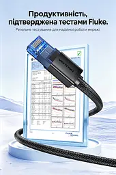 Мережевий патч-корд Vention 0,5 м Ethernet Cat6A RJ45 штекер на обох кінцях до 10 Гбіт/с UTP неекранований з текстурованою оболонкою з позолоченими контактами чорний (ISCBD) - мініатюра 10