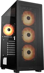 Корпус Cougar MX220 RGB, чорний, без БП, Mid Tower, ATX/Micro ATX/Mini ITX, 1xType-C/2xUSB 3.0, макс. CPU - 160 мм/VGA