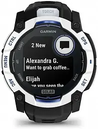 Смарт-годинник Garmin Instinct 3 50mm Solar Whitestone with Black Band (010-02935-03/43) - мініатюра 4