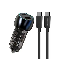 Автомобільний зарядний пристрій WUW-T103C PD 30W +QC 3.0 18W чорний