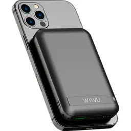 Зовнішній акумулятор WiWU Snap Cube Magnetic Wireless Charger 10000mAh Black [104330] - мініатюра 5