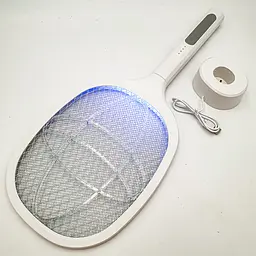 Мухобійка акумуляторна електрична ракетка знищувач комах UKC Electric Mosquito Swatter білий - мініатюра 12