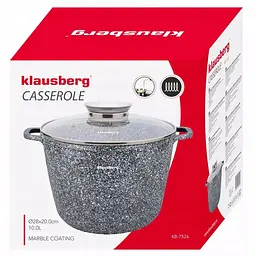 Каструля з мармуровим покриттям Klausberg KB-7526 28 см 10л - мініатюра 9