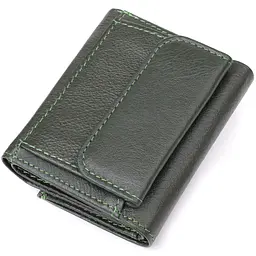 Жіночий мініатюрний гаманець із натуральної шкіри ST Leather 23083 зелений - мініатюра 2