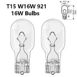 Комплект вказівних ламп розжарювання OSRAM 921-2BL W16W 12V W2.1X9.5D Blister (2 шт) - мініатюра 4