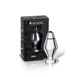 Mystim John - Металева анальна пробка для електростимулятора, 10.5х5см - мініатюра 4