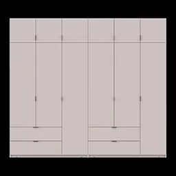 Розпашна Шафа для одягу Doros Лукас Кашемір 3+3 ДСП 270х50х240 (42005116) - мініатюра 4