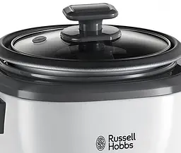 Russell Hobbs Рисоварка, 200Вт, чаша-0,7л, механічне керування, знімна кришка, нерж. сталь, чорно-біла - мініатюра 4
