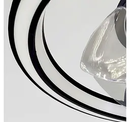 Стельова LED-люстра-вентилятор Artlight WG5114BBK, біла з чорною окантовкою, 55 Вт, від 10-18 м² - мініатюра 6