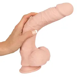Фалоімітатор Nature Skin Large Bendable 29.5 см тілесний - мініатюра 7