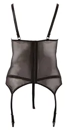 Корсет з підв'язками для панчох Cottelli Collection Lingerie XXL чорний - мініатюра 5
