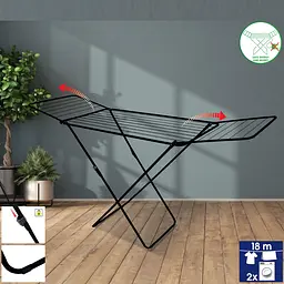 Сушарка для білизни підлогова Casa Si Kolibri 18m Black (CS42191C06E) - мініатюра 2
