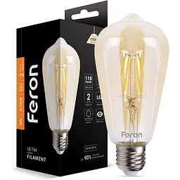 Світлодіодна лампа Feron LB-764 ST64 золото  230V 4W E27 2700K (25857)