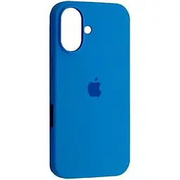 Силіконовий чохол iPhone 16 матове покриття накладний чохол мікрофібра Синій