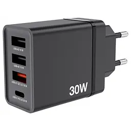 Зарядний пристрій Verbatim USB 30 Вт PD 3.0 4 порти чорний (49700) - мініатюра 5