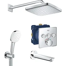 Душова система прихованого монтажу Grohe Grohtherm Smartcontrol з New Tempesta 250 UA26415SC6, Хром