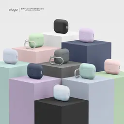 Чохол Elago Silicone Hang Case Nightglow Blue для AirPods Pro 2nd Gen білий (EAPP2SC-ORHA-LUBL) - мініатюра 4