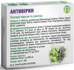 Комплексна програма при застуді, ГРЗ, ГРВІ, Антивірин, Імуностан, Цетрарія Карпатська, Амінокислота L-Лізин Pro,"Рослина Карпат" - мініатюра 3