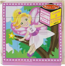 Дерев'яні кубики на платформі Melissa&Doug Принцеси і феї (MD19040) - мініатюра 3