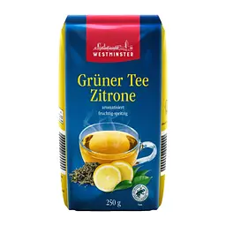 Чай зелений Westminster Gruner Tee Zitrone з лимоном 250г.