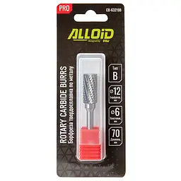 Борфреза Alloid Building Tools твердосплавна по металу тип B 12 мм (CB-63219B) - мініатюра 4