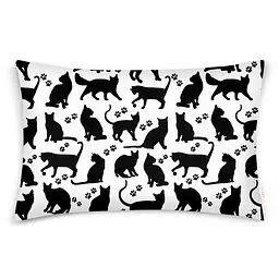 Дитяча постільна білизна в ліжечко CATS CS18, чорний (CatsPawsBlackWhite_Mustard110x160_140) - мініатюра 3