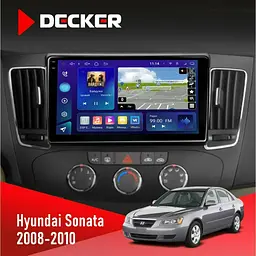 Штатна магнітола Hyundai Sonata 2008-2010 Decker D9-009 4x64, DSP, 4G, 2k Decker (НФ-00008213)