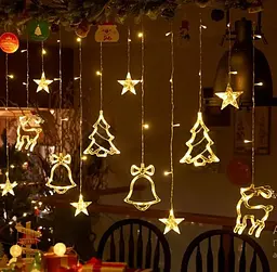 Гірлянда світлодіодна штора LED Technology Різдвяна 138 led 2.5 м ширина Warm White - мініатюра 2