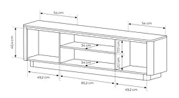 Тумба під ТВ Perfect Home Торро / Torro 3D/200 3-дверна Дуб кремона/чорний (PFH-091417) - мініатюра 4