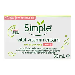 Денний крем для обличчя Simple Kind to Skin, вітамінний, 50 мл - мініатюра 3