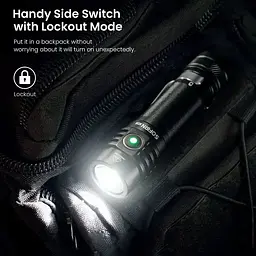 Ручний ліхтарик Sofirn SC18 кишеньковий акумуляторний світлодіодний ліхтар Black (19277) - мініатюра 2