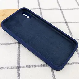 Чохол Silk Square Full Camera Protective (AA) NO LOGO для Apple iPhone X / XS (5.8") Темно-синій / Midnight blue - мініатюра 3