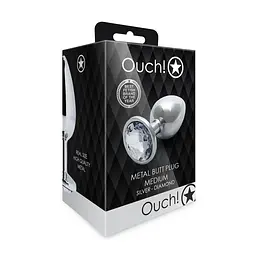 Анальна пробка Ouch! Round M, 7.1 см (прозорий) - мініатюра 8