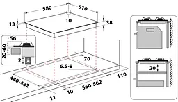 Газова варильна поверхня Whirlpool TKRL650IX (6823198) - мініатюра 7