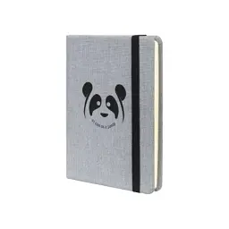 Книга записна Optima Panda А6, тверда паперова обкладинка, гумка, кремовий блок, лінія (O27192-05)