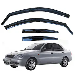 Дефлектори вікон ветровики Daewoo Lanos - Sens Вставні Voron Glass