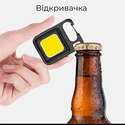 6W ліхтар-брелок 1800 Лм з магнітом Mini COB на акумуляторі 500 мАг, водонепроникність IP44, Чорний (1800LM) - мініатюра 6