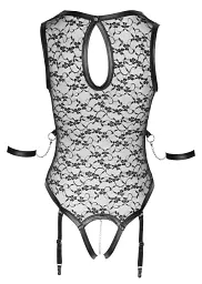 Боді Cottelli Collection Bondage Garter S чорний - мініатюра 6
