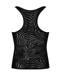 Чоловіча напівпрозора майка-борцовка з візерунком Obsessive T103 tank top S/M/L, чорна - мініатюра 6