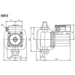 Циркуляційний насос Wilo TOP-Z 20/4 EM (2045519) - мініатюра 3