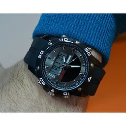 Чоловічий годинник Skmei Solar 1064 на сонячній батареї black - мініатюра 5