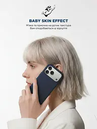 Силиконовый чехол с MagSafe для Apple iPhone 17 Pro, ICON2 MagCase, синий, противоударный, панель с мягкой подкладкой, защита всего корпуса, поддержка беспроводной зарядки, совместим с защитными стеклами и пленками, ArmorStandart (ARM86676) - мініатюра 9