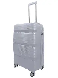 Валіза середня Milano bag 0307 поліпропілен Срібна - мініатюра 2