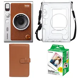 Подарочный набор камера Fujifilm Instax Mini EVO, Фотобумага 20 шт, Прозрачный чехол, Фотоальбом 108 фото